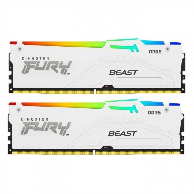 Kingston FURY 64 GB (2x32GB) DDR5 6400 MHz Beast RGB White (KF564C32BWAK2-64)